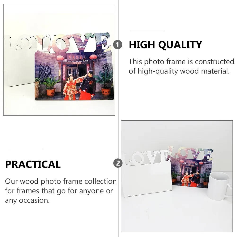 1Pcs Sublimation Blank Photo Frame Wood Picture Frame DIY Gift Supply White Wooden Thermal Transfer Board Unique Blank Wooden