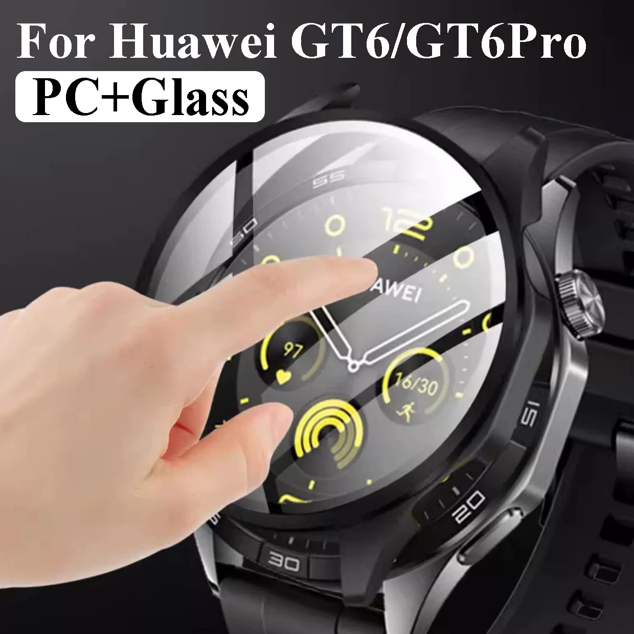 Case for Huawei Watch GT 6 46mm 41mm Tempered Glass PC Cases Screen Protector For Huawei GT6 Pro 46mm GT6Pro GT6 Accessories