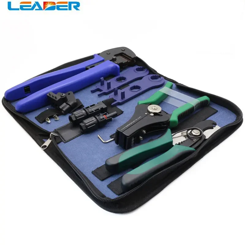 A Set of High Quality Tightening Tool Box Crimping Pliers Stripping Pliers and Spanners Wrench for Pv Solar ConnectorsSolar