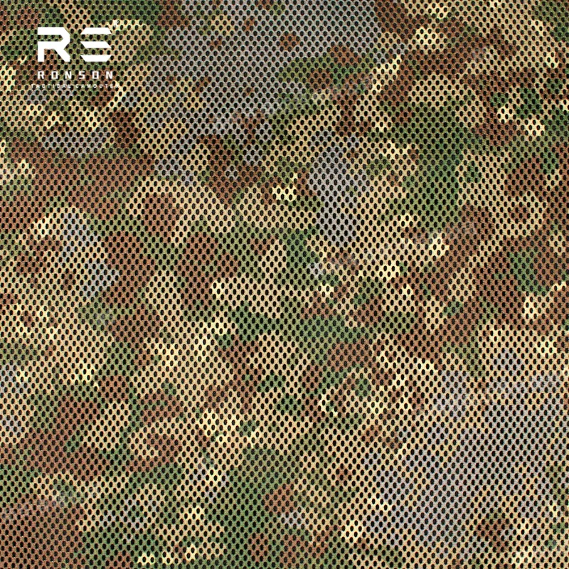 

Germany MULTITARN Camouflage Printed 230gsm 100% Polyester Mesh Tactical Knitted Tricot Memory Fabric Outdoor Bags Durable Use