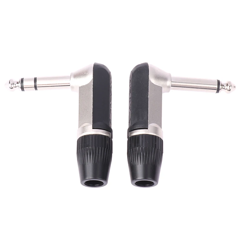 REAN jack 6.35mm TS TRS 90 ° L-shaped Right Angle Plug Stereo / Mono 2 3 Pole 6.5 1/4 Microphone Guitar Audio NYS207 208