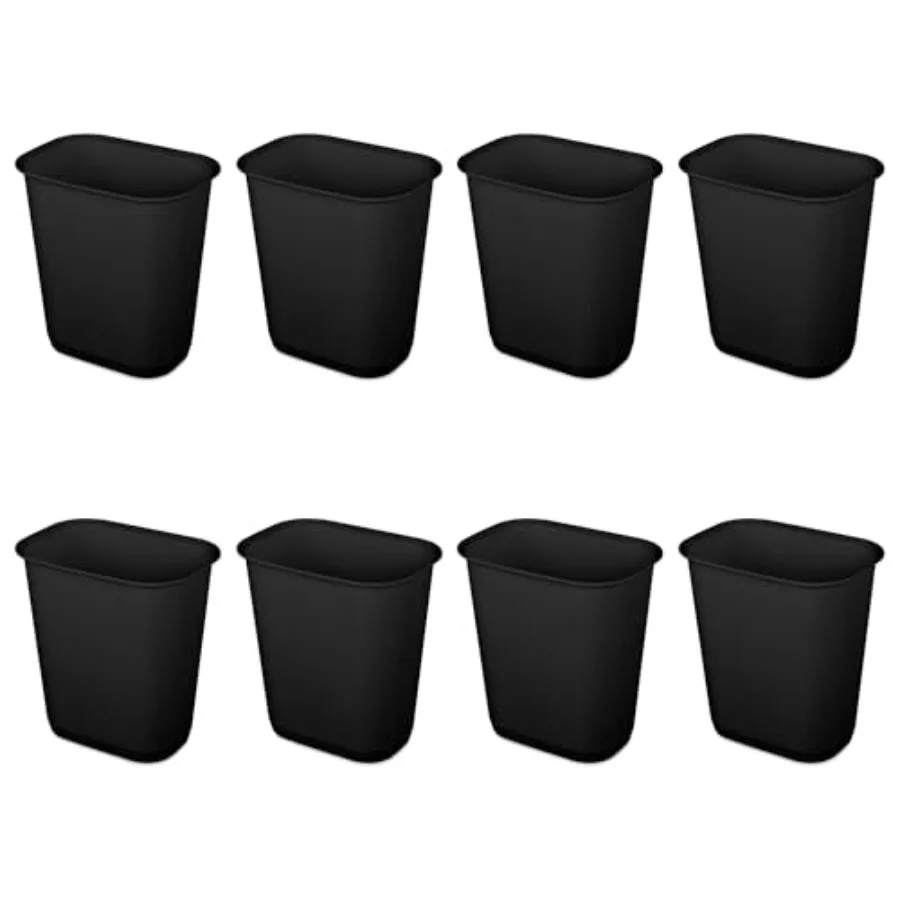 

3 Gallon Rectangular Wastebasket Small Home Kitchen or Bathroom Trash Bin, Accommodates 4 Gallon Trash Liner