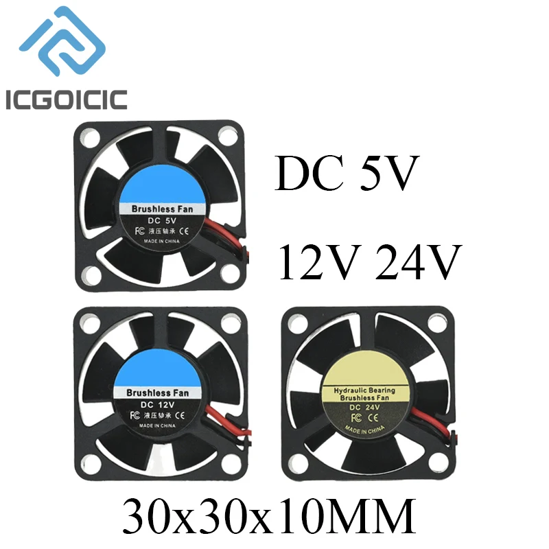 40x40x10mm 4010 30x30x10mm 3010 5/12/24V Volt Brushless DC Fans For Heatsink Cooler Cooling radiator for 3d Printer Parts Fan