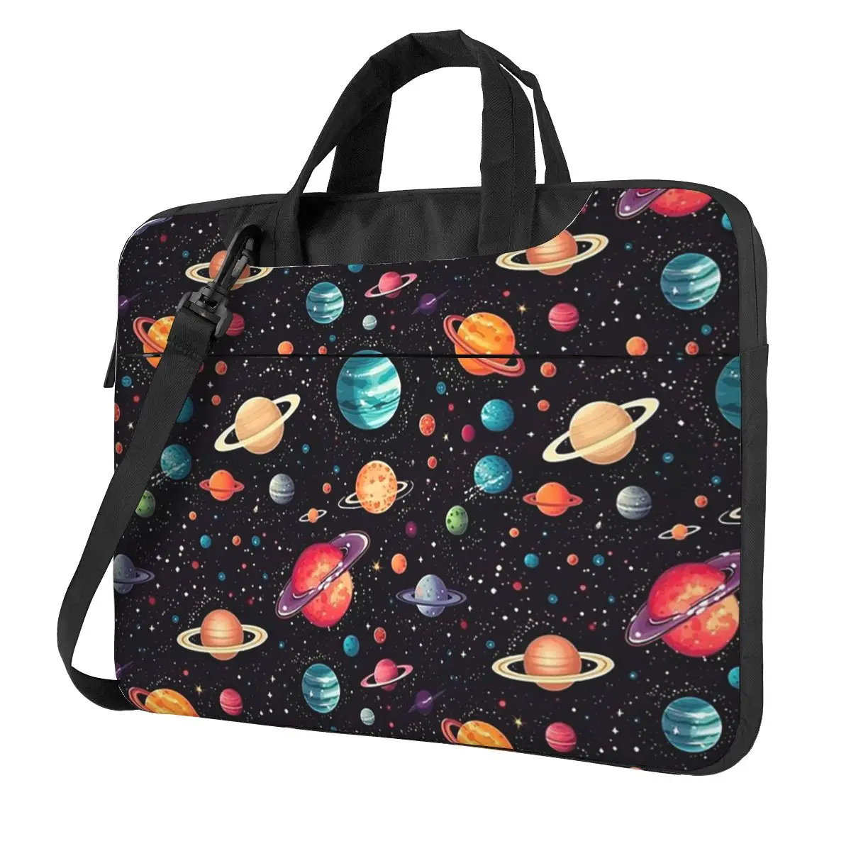 Solar System Space Planets Universe Crossbody Laptop Bag CaseResistant Protective Notebook Pouch for Macbook Pro Lenovo
