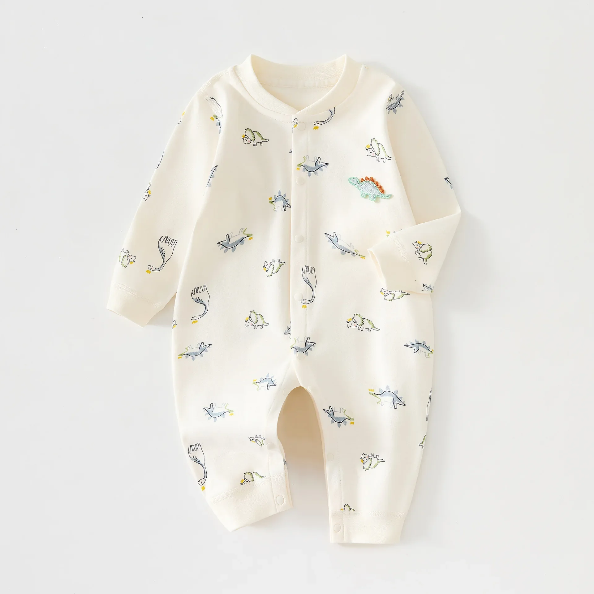 

Newborn Loungwear Romper 2026 Spring Baby Cotton Bodysuit 0-24M Girls Boy Printed Snap Closure Jumpsuit Soft Adorable Clothes