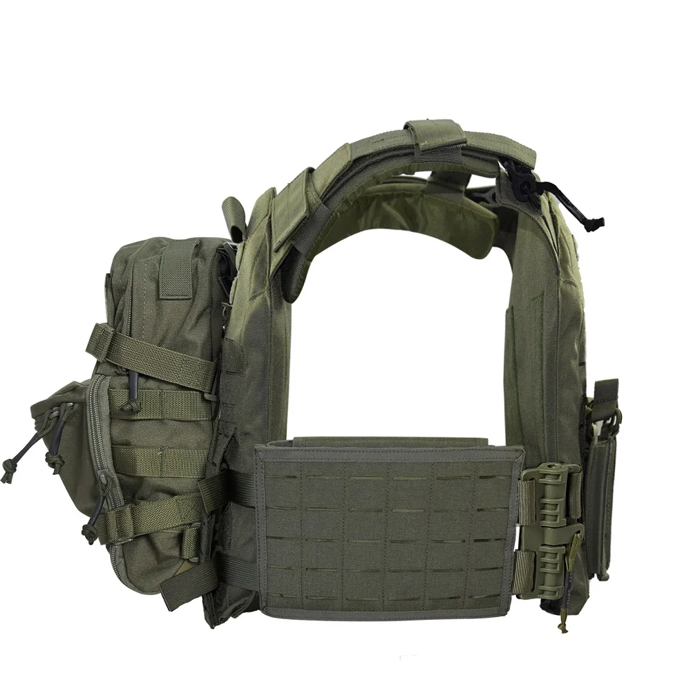 ZH011000D Nylon Quick Release adjustable laser cutting vest with Hydration Backpack and triple magazine pouch Tatcial combat set