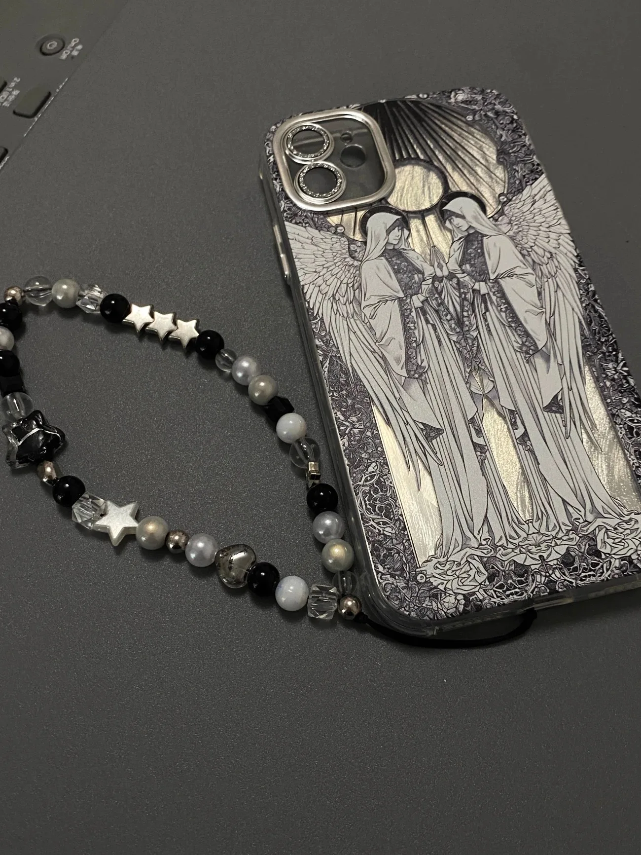 Luxury White Angel Cupid plating silver Case protection for iPhone 16 15 13 12 11 14 Pro Max 15 Plus Coque