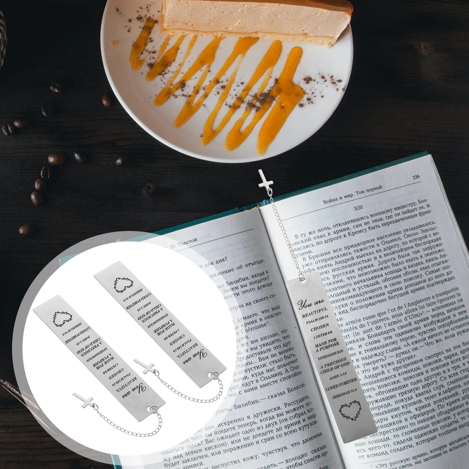 

2Pcs Metal Bookmark Creative Reading Page Marker for Book Lovers Gifts Classroom Prizes Men Women Asleep Here Bookmark