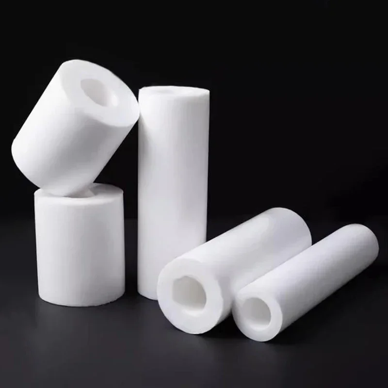 1pcs White Ptfe Tube Polytetrafluoroethylene Hollow Rod Environment-friendly Non-toxic Diy Outside Diameter 10-25mm Hole 5-20mm