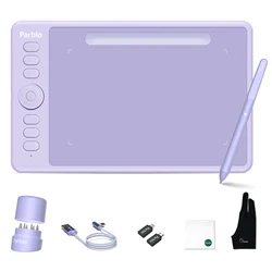 Parblo Intangbo S Drawing Tablet, 8192 Levels Battery-Free Pen and 6 Hot-Keys Digital Art Tablet for Drawing Illustration