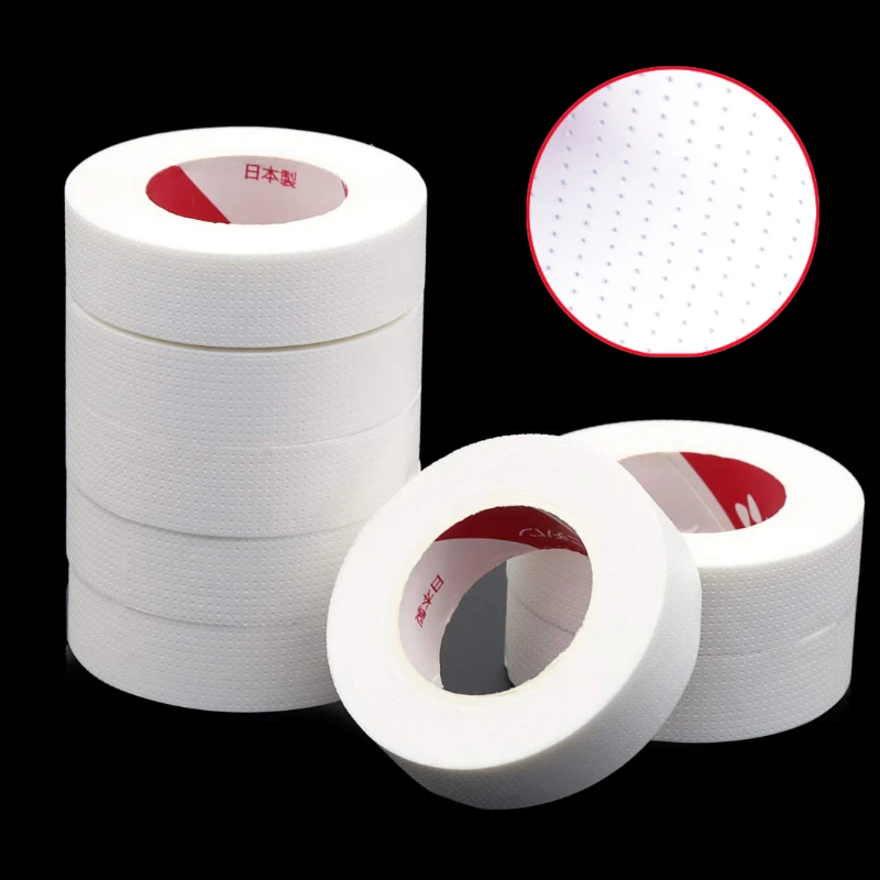 2/3 Rolls Japanese Insulating Tape for Eyelash Extension Lint Free Under Eye Pads Breathable Non-woven Tape  Paper Eyelash Patch