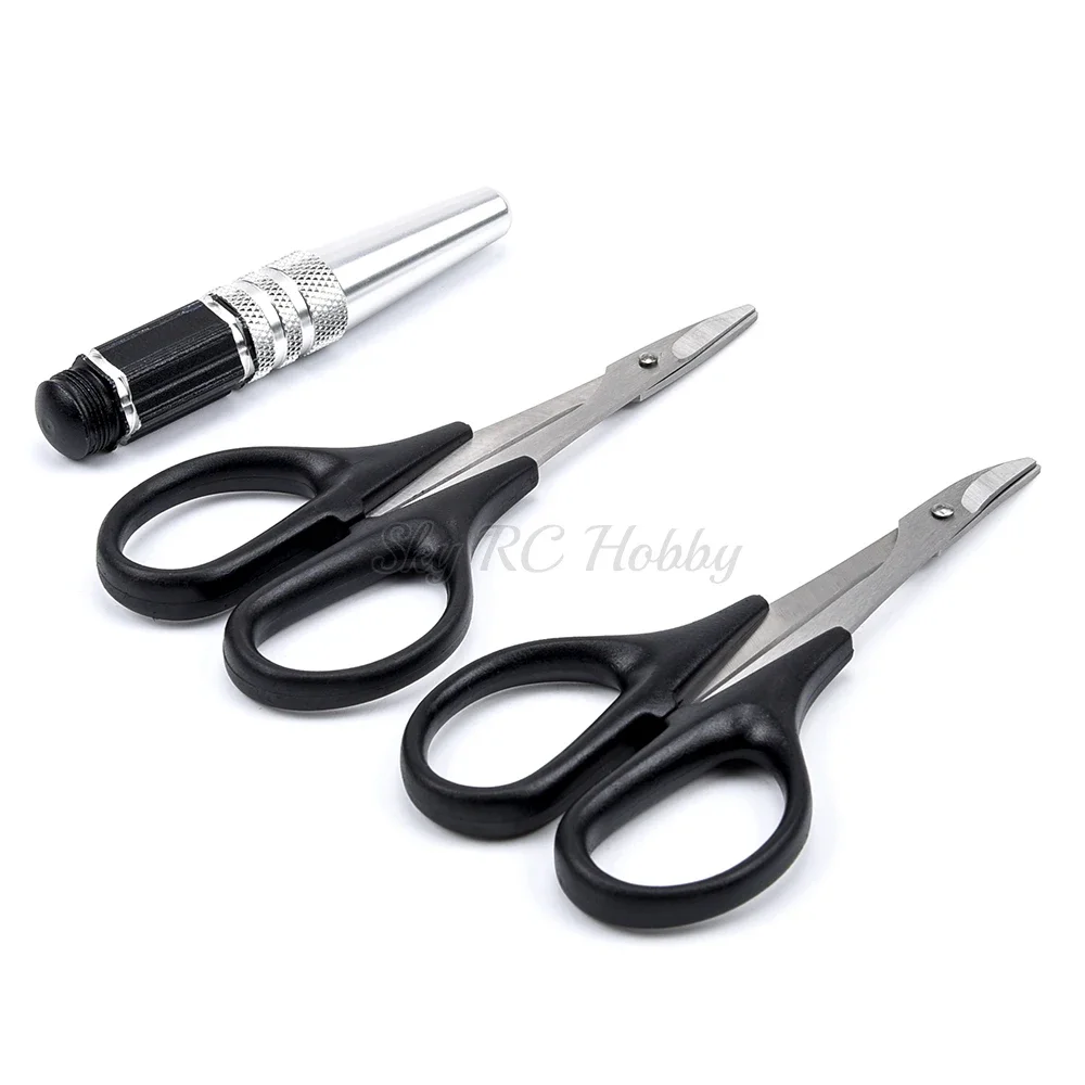 NEW 0-14mm Hole Puncher Reamer Curved & Straight Scissors Trimming Tools Set for RC Car Body Shell Body Mounting Lexan Plastic