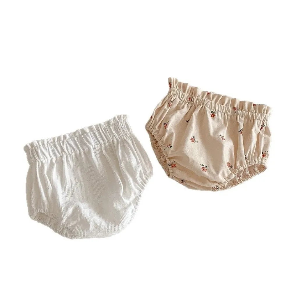 Creative Soft Floral Bloomer Shorts Breathable Cotton Elastics Waist Shorts Triangle Pants Baby Clothes