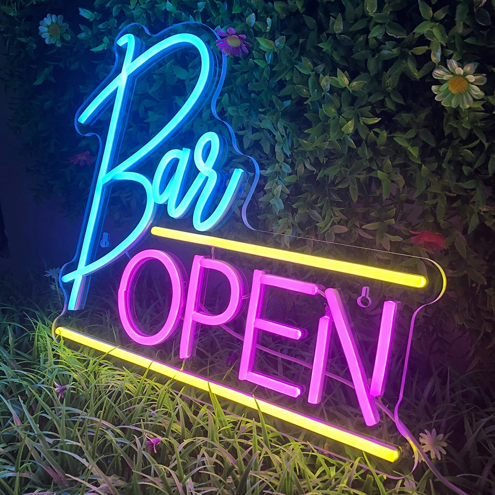 Bar offen LED Neon Seufzer Wand dekoration Lichter für Home Bars Party Willkommen Seufzer Brief Logo Raum dekor schöne hängende USB-Lampe