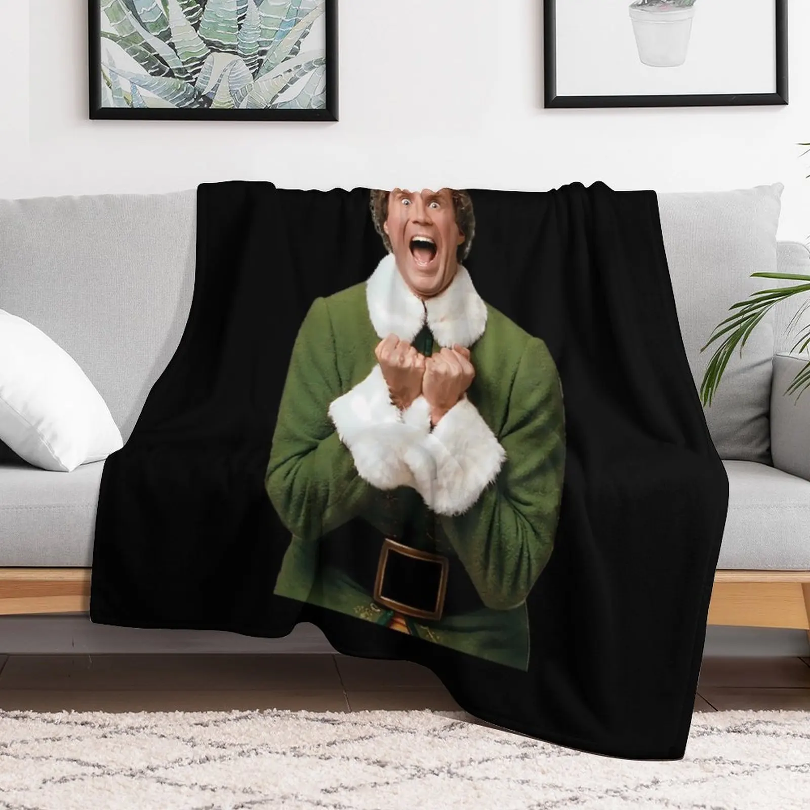 Excited Buddy the Elf Christmas Throw Blanket Weighted Single Blankets