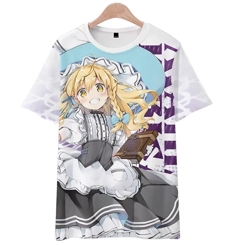 Touhou Game Marisa Kirisame Character Anime T-Shirt Unisex Men Women Tee Shirt Short Sleeve Tops