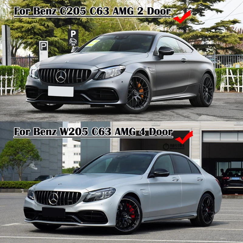 Carbon Fiber Forged Racing Side Fender Vents Scoops For Benz C Class W205 C63 AMG C63s Sedan C205 Coupe 2015 - 2021 Car Styling