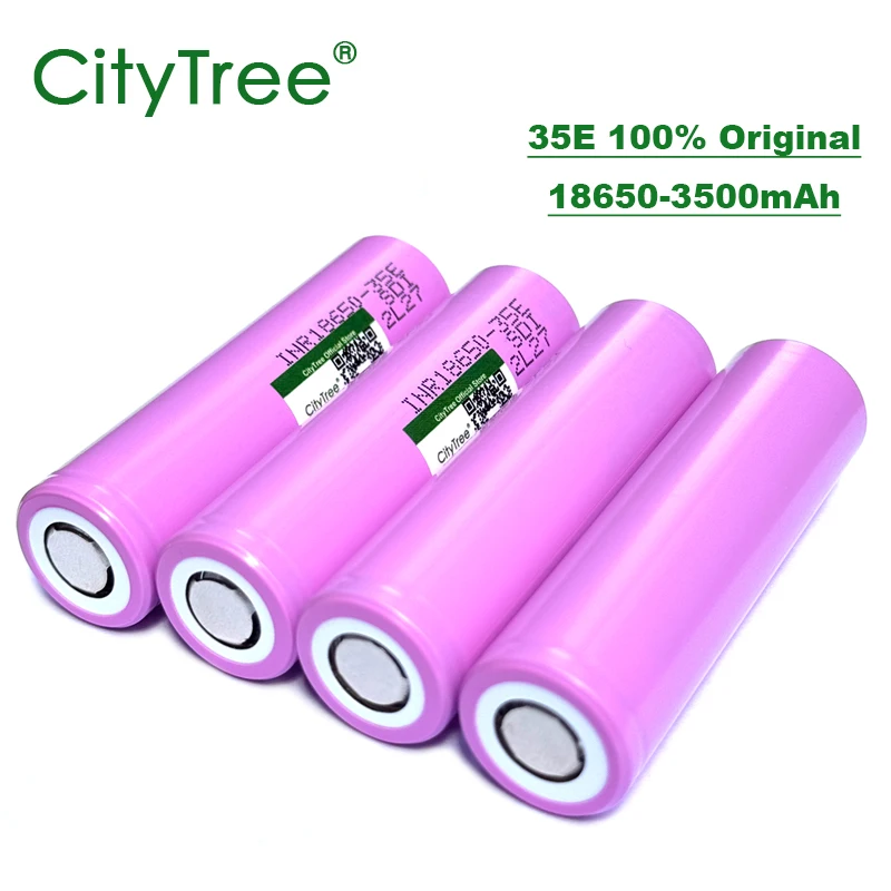 18650 Battery 100% Genuine INR18650-35E 3500mAh 3.7V 20A Rechargeable 18650 Lithium Ion Battery for Toys Power Tools Flashlight