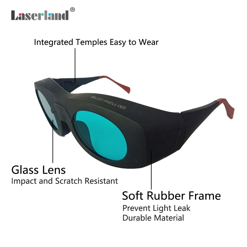 CE Certificated 600-650nm-780nm-808nm-980nm-1064nm-1100nm OD6+ Laser Protective Goggles Glasses for Hair Removal Machine