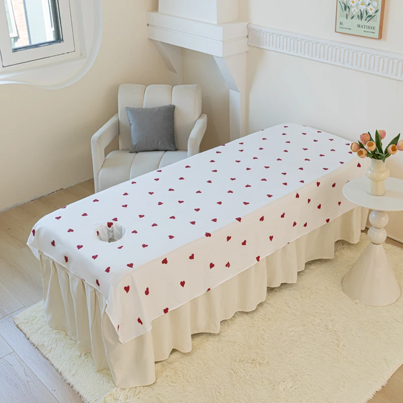 

Non-Slip SPA Treatment Massage Table Bed Cover Mattress Sheet Pad Mat With Face Hole Beauty Salon Bed Sheet