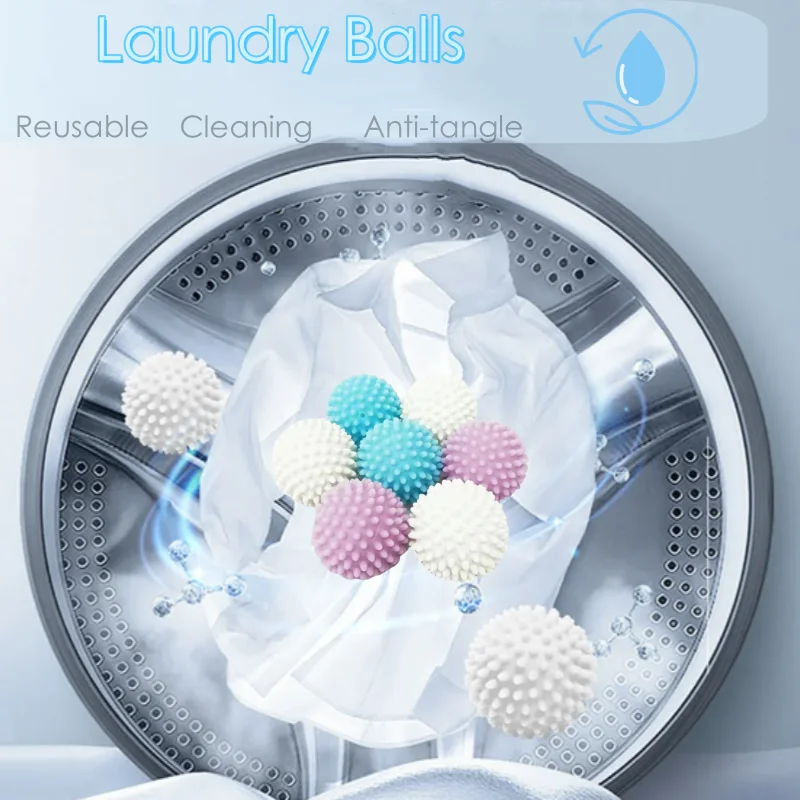 PVC Laundry Balls Eco Friendly Softener Washing Machine Reusable Anti-tangle Laundry Cleaning Balls Clothes Washing Accessories