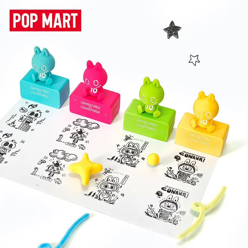 

Official Authentic Pop Mart The Monsters 10th Anniversary Series Labubu Blind Box Refrigerator Magnets Signet Toys Gifts Decor