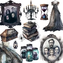 20Pcs/Pack Gothic Family Sticker DIY Craft Scrapbooking Album Junk Journal Decorative Stickers