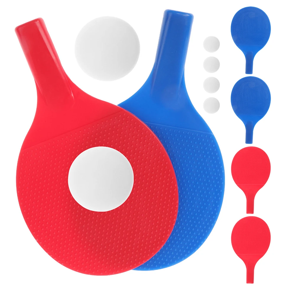 

3 set 3 Sets Plastic Table Tennis Rackets Lightweight Kids Pong Paddles Durable Child Bats Practice Home Play