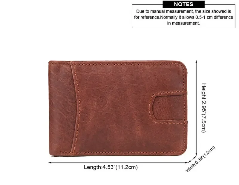 New Casual Genuine Leather Small Wallet For Men Male Slim Purse Man Credit Card Holder Mini Pocket Money Bag 4 Colors
