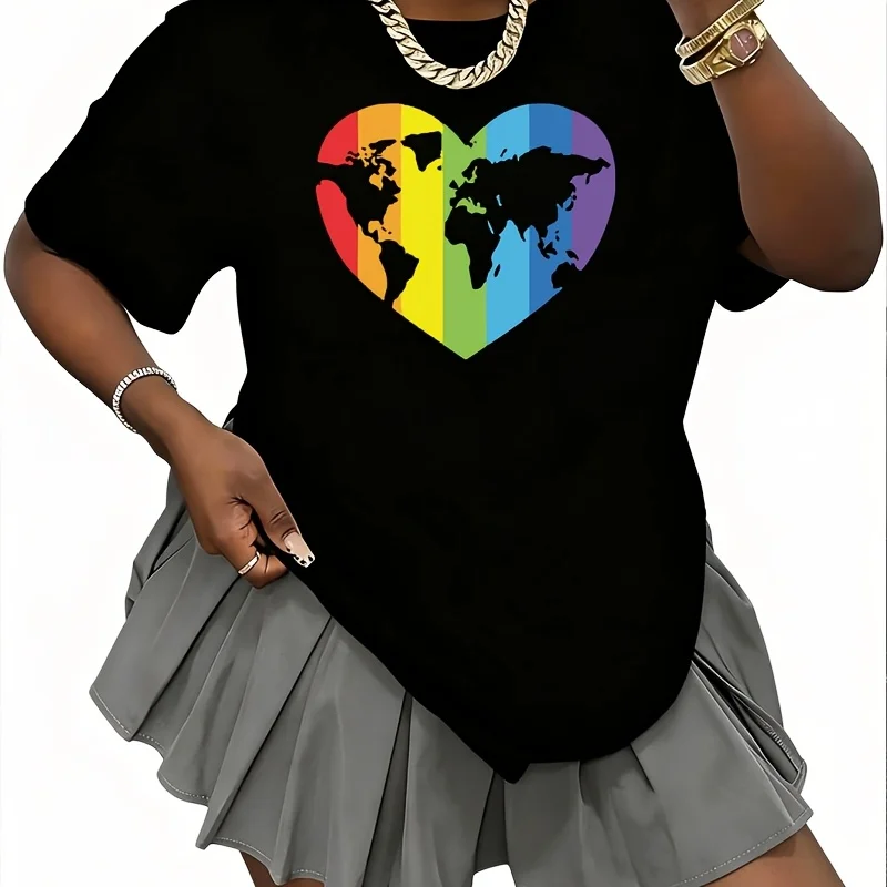Gay Pride Women's T-Shirt 100% Cotton Fun Print Short Sleeve Top Casual Round Neck Tee S-5Xl