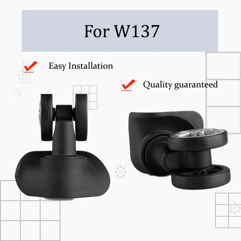 

For W137 Luggage Trolley Wheel Repair Kit - Silent Replacement Wheels with 360° Swivel, Easy Installation + Tools