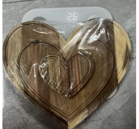 

3Pcs Heart Shaped Wood Cutting Boards Multipurpose Cheese Bread Charcuterie Vegetable Serving Tray Heart Cheese Board