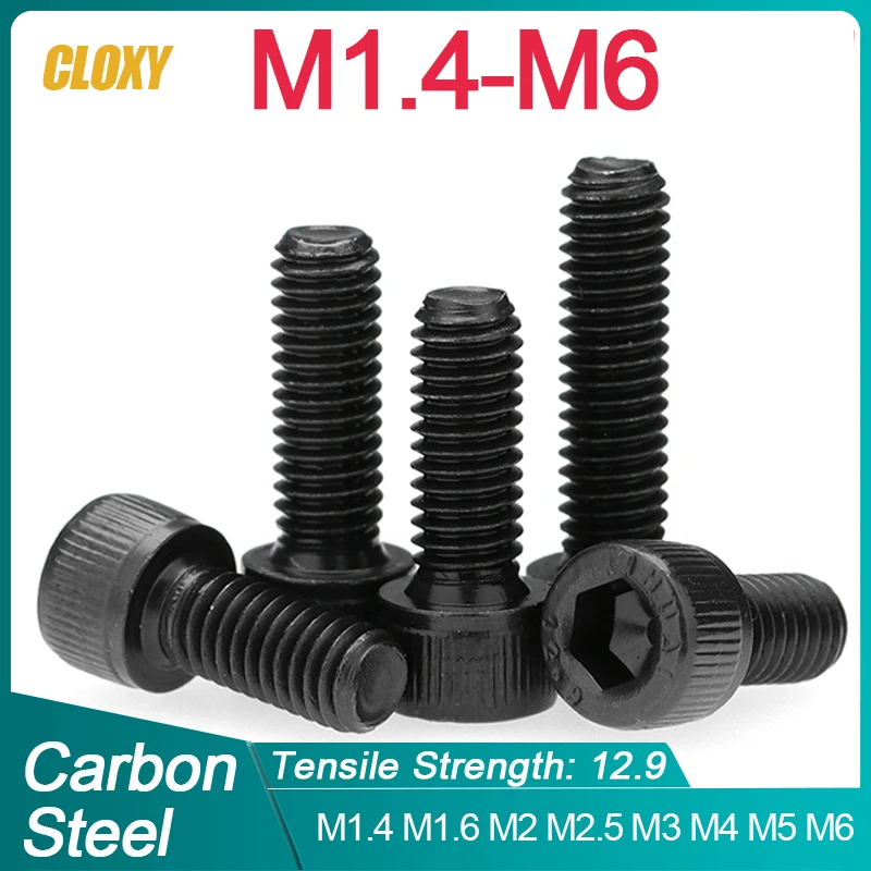 

Hardness Grade 12.9 Allen Socket Head Screw M1.6 M2 M2.5 M3 M4 M5 M6 Hexagon Socket Head Cap Screws Hex Socket DIN912