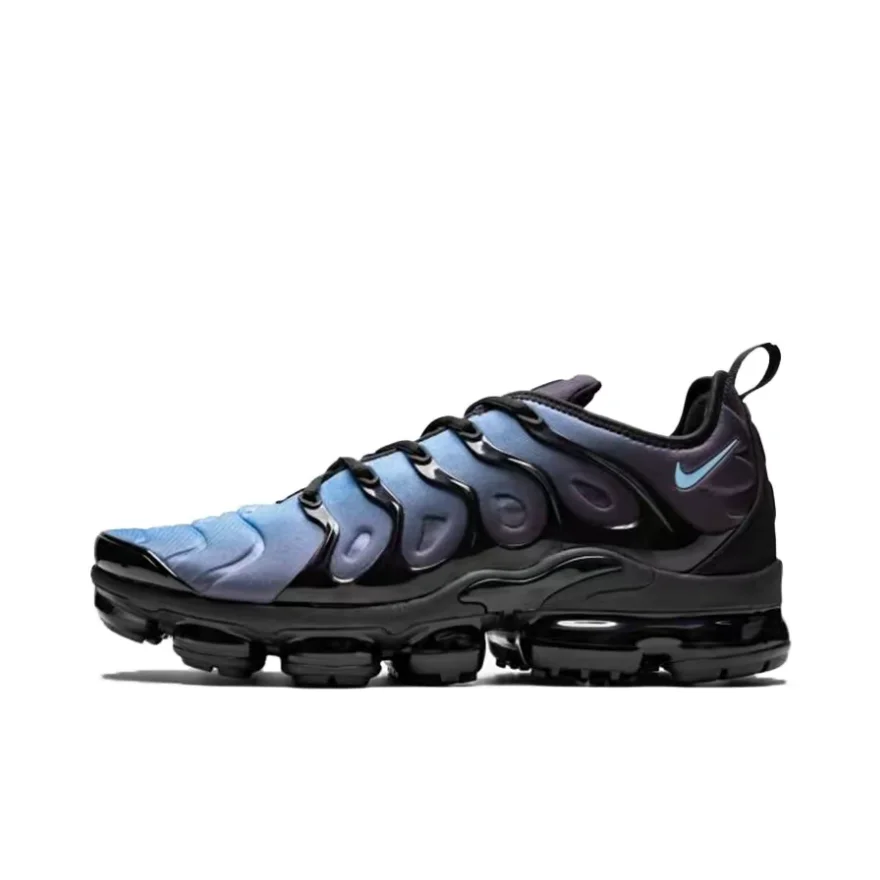 Nike Black Blue Colorway Vapormax Plus Classic Low Top Air Cushion Casual Running Shoes Comfortable Shock Absorbing Sneakers