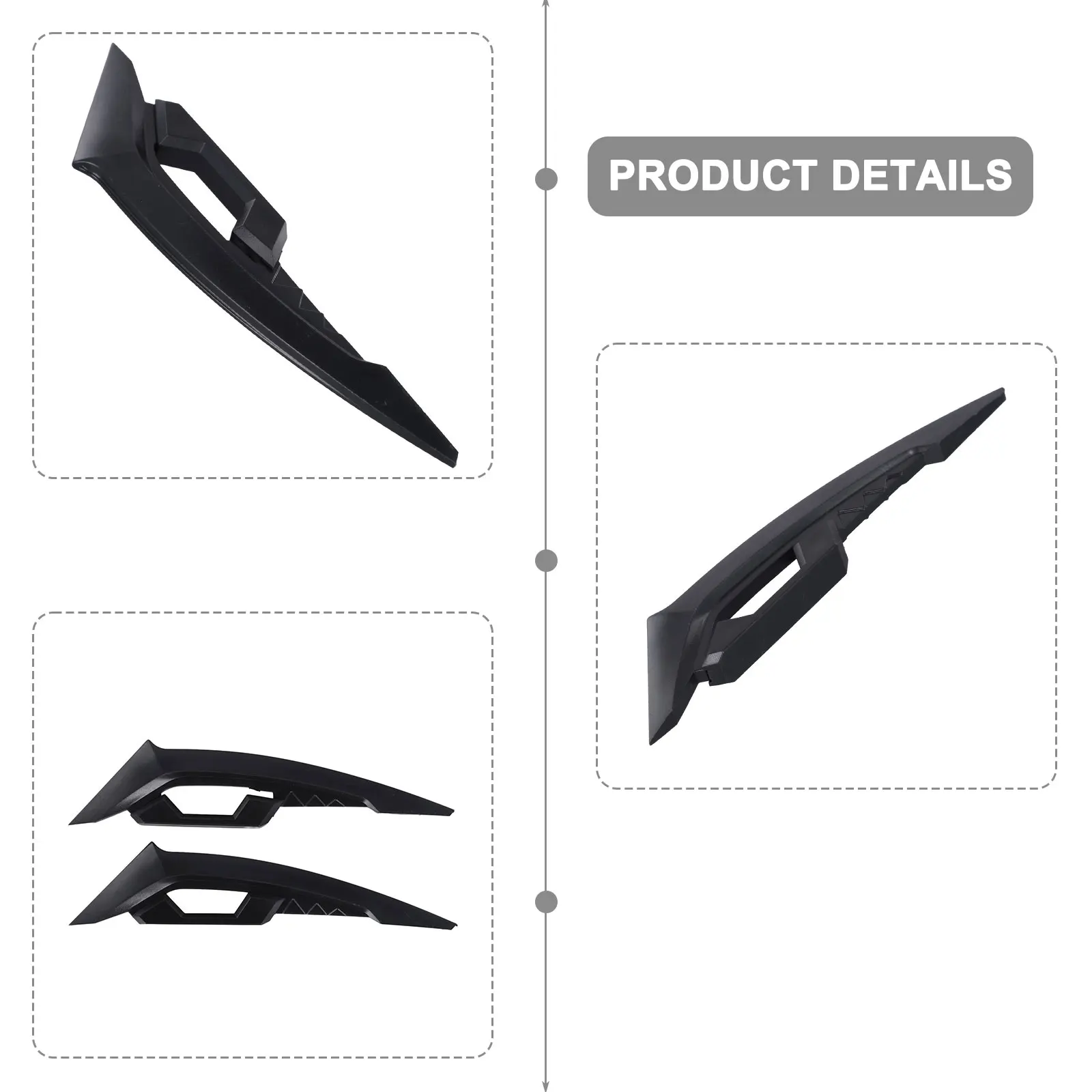 For Vehicle Styling Material ABS Aerodynamic Spoiler Bike Spoiler Wing ABS Material Easy To Use High Universality