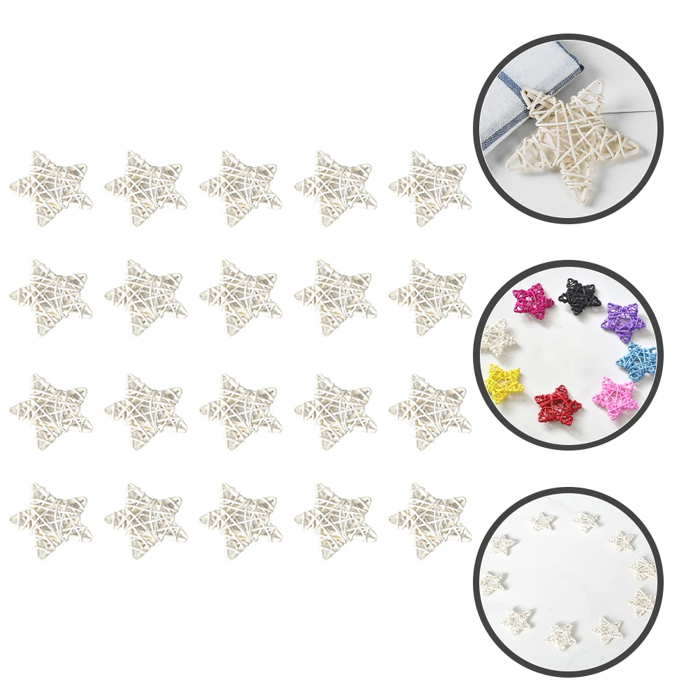 

20pcs Rattan Hanging Stars Wicker Star Ornament Home Decor Wedding Party Table Centerpiece Star Rattan Ball Farmhouse Living