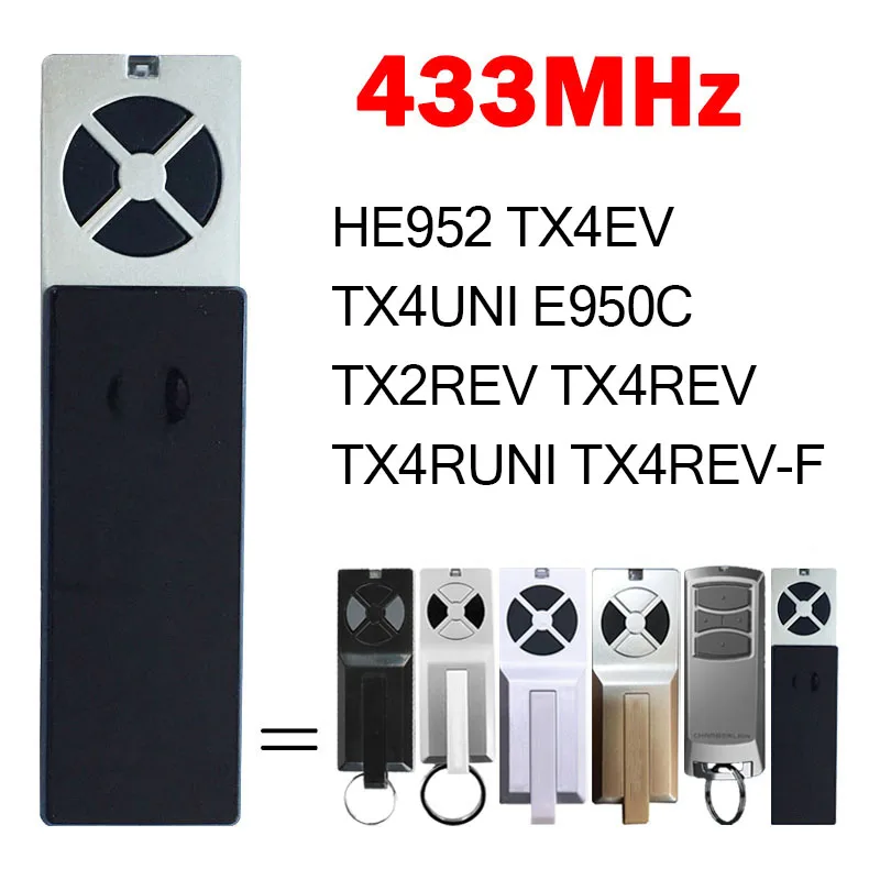 HomEntry HE952 HERDO1 HESDO1 TX4EV TX4UNI E950C TX2REV TX4REV TX4RUNI TX4REV-F Garage Remote Control 433MHz Remote Control Gate