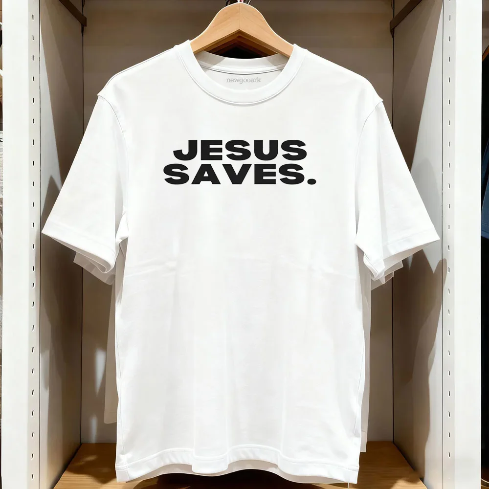 Jesus Saves shirt woman man summer cotton graphic t shirts Adult streetwear O-neck Short-sleev