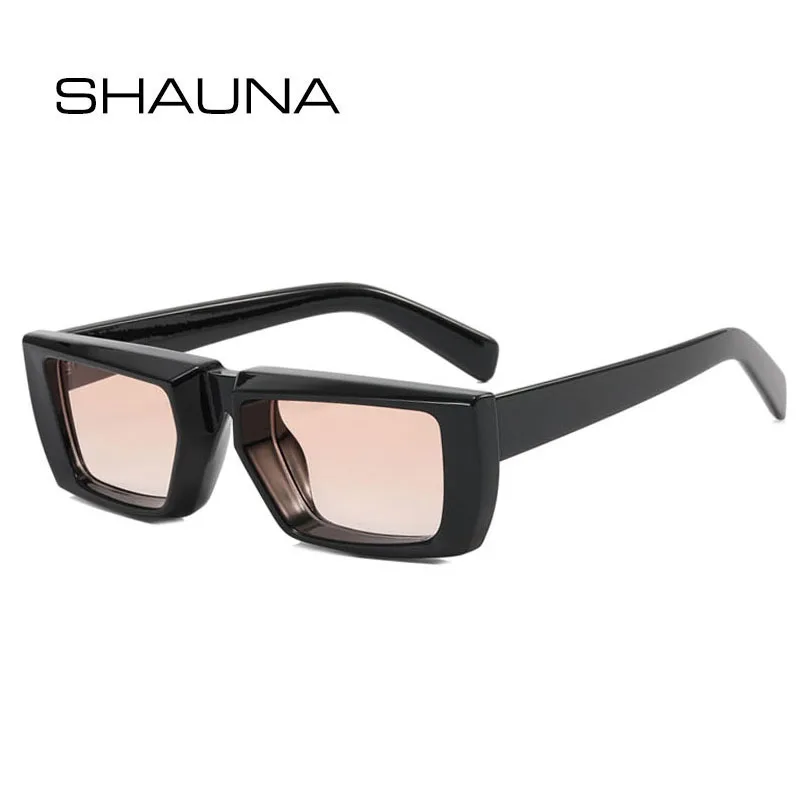 SHAUNA Fashion Y2K Punk Futuristic Sunglasses Retro Rectangle Shades UV400