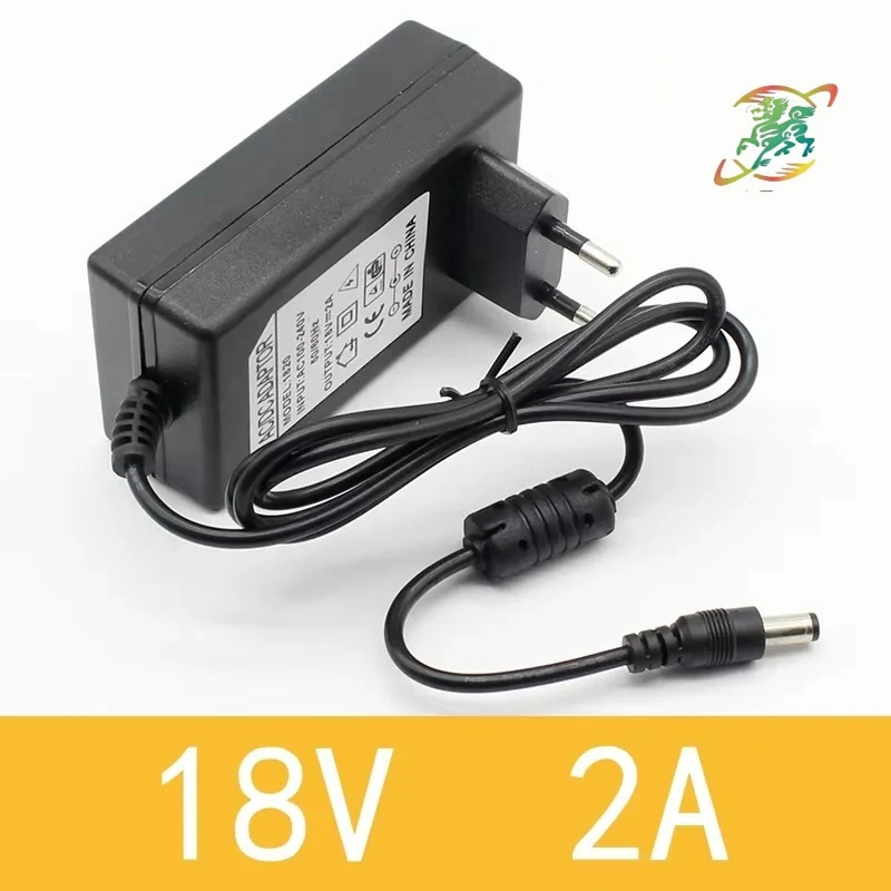 

1 PCS DC18V 2A AC 100V-240V Adapter DC Converter 18V 2A 2000MA EU Power Supply EU 5.5mm X 2.1-2,5mm