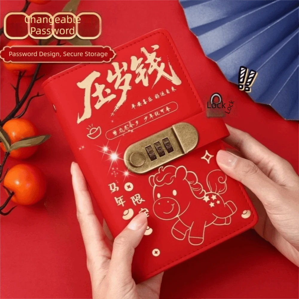 50Sheets Saving Money Binder Loose-leaf PU Leather Planner Organizer Refillable Wallet Storage Colorful Shine Budget Binder