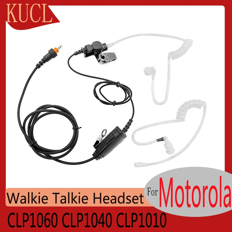 RISENKE-Walkie Talkie Radio Headset with Acoustic Tube, Compatible with Motorola CLP1060, CLP1040, CLP1010