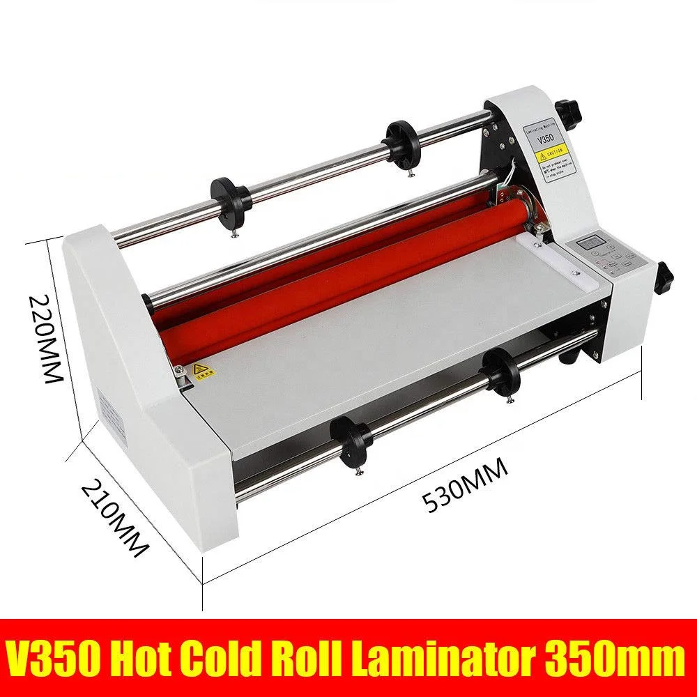 V-480 Single Double Sides A2 Paper Electric Hot Cold Roll Laminating Machine Desktop A3 A4 Hot And Cold Laminator Machine