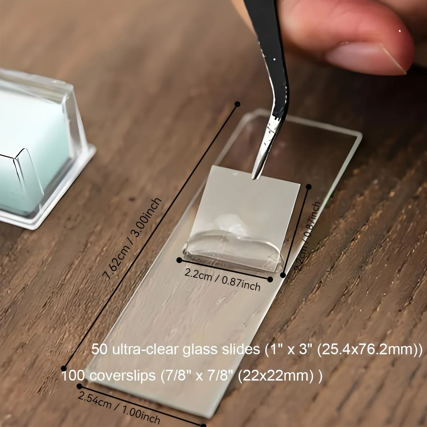 Pre-Cleaned Blank Microscope Glass Slides for Biological Laboratory Student Specimen Making, 50Pcs