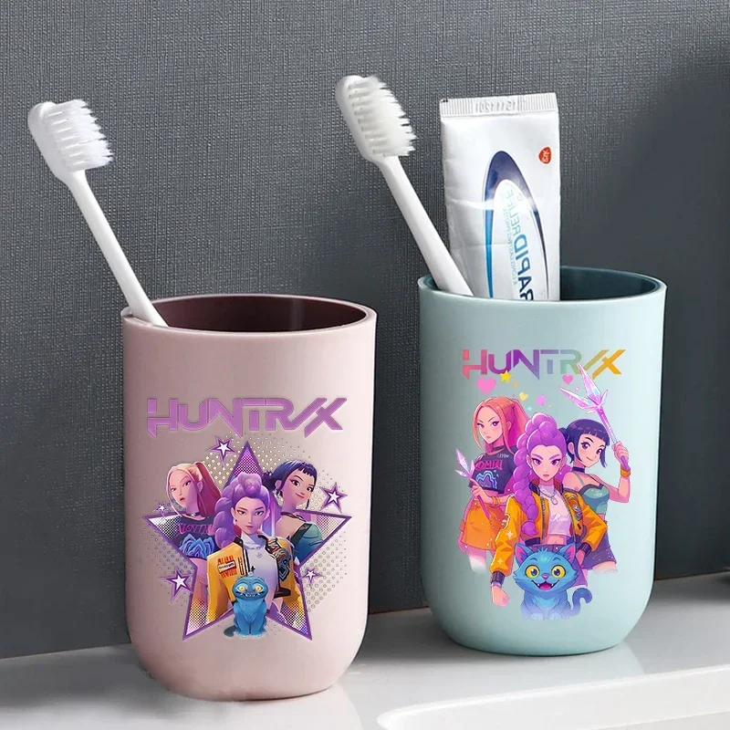 Kpob Damon Hunters Kids Toothbrush Mugs Cute Girl Mouth Washing Cups Tooth Brush Cups Drinkware Bathroom Toothbrush Holder