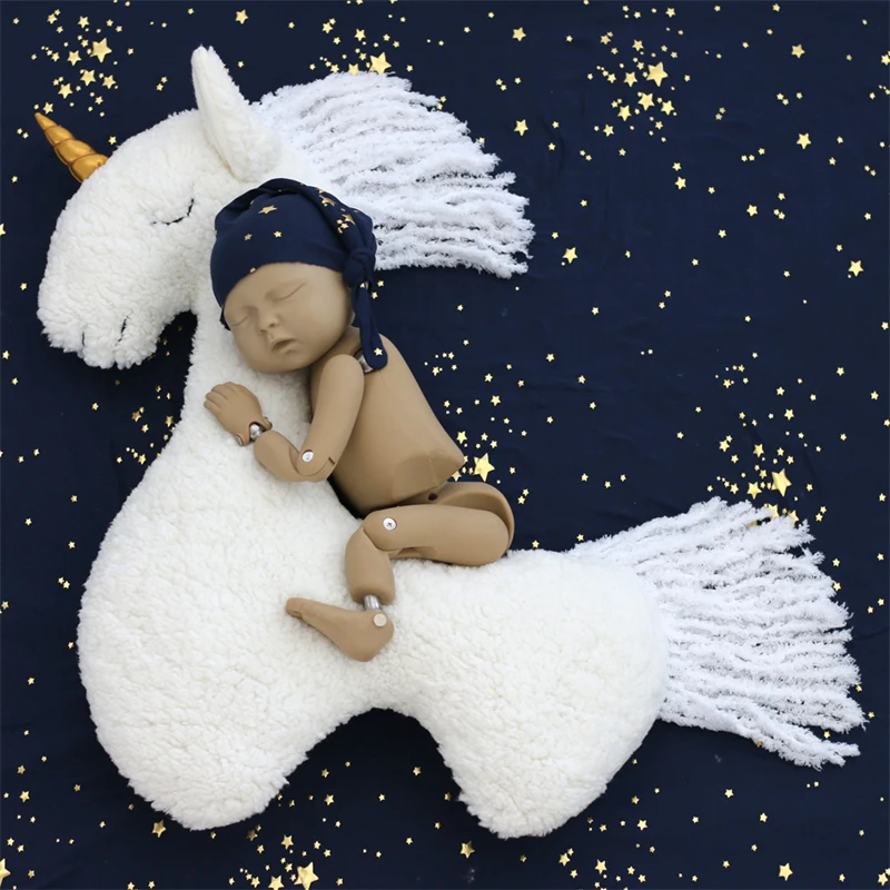 Newborn Baby Photography Posing Pillow Horse Pegasus Unicorn Pillow Photo Prop Infant Photo Shoot Studio Accessories Posing Bean