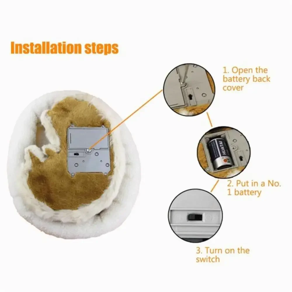 Adorno de felpa realista para dormir, juguete de peluche peludo para gato y perro con estera, mascota electrónica para decoración del dormitorio del hogar