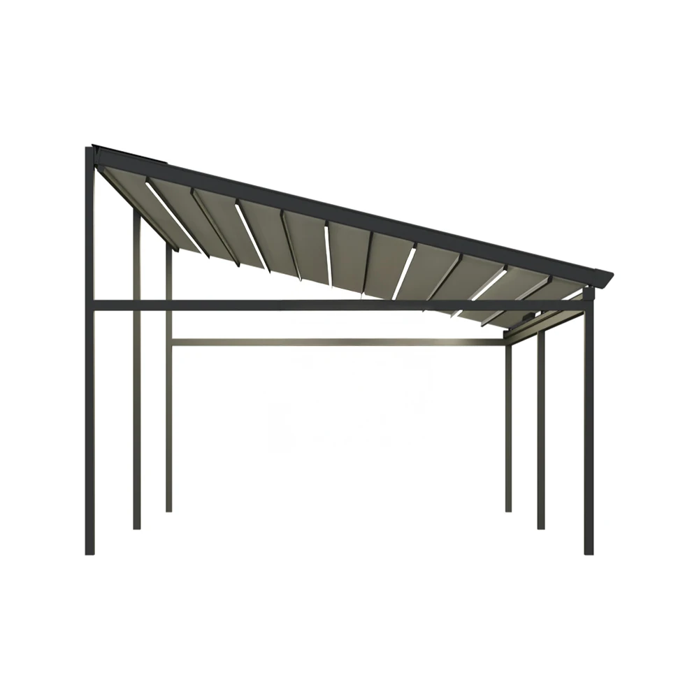 Waterproof Automatic PVC Retractable Pergola Outdoor Sunshade Electric PVC Folding Roof Cover Awning Canopy for Restaurant