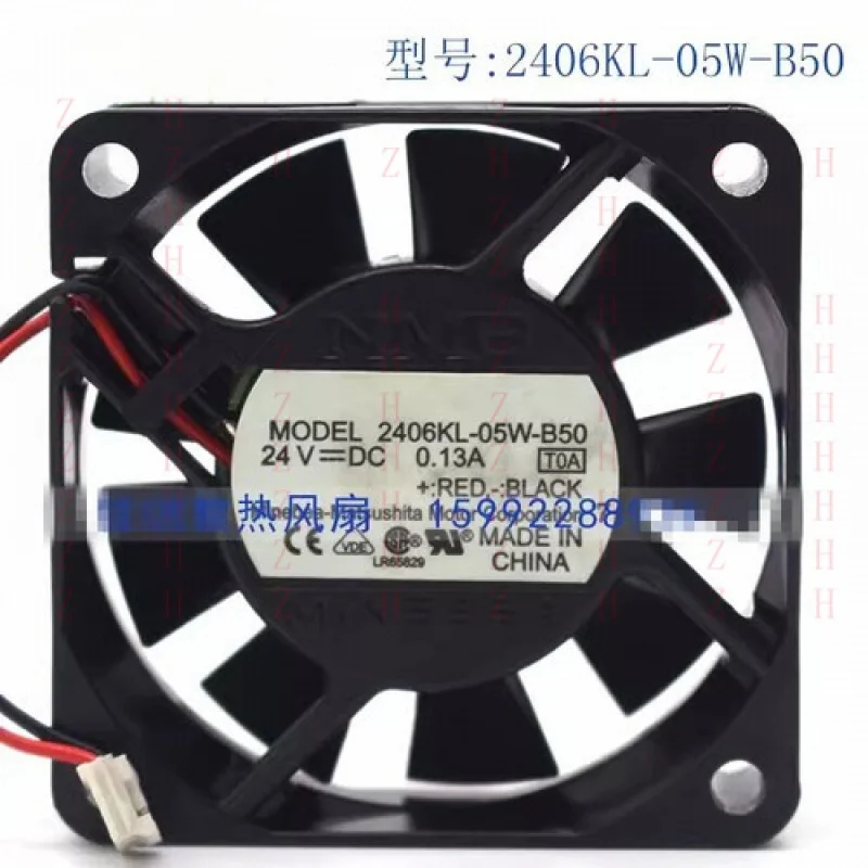XXZ for   NMB 2406KL-05W-B50 24V 0.13A 6015 6CM 2-pin Inverter Ball Cooling Fan
