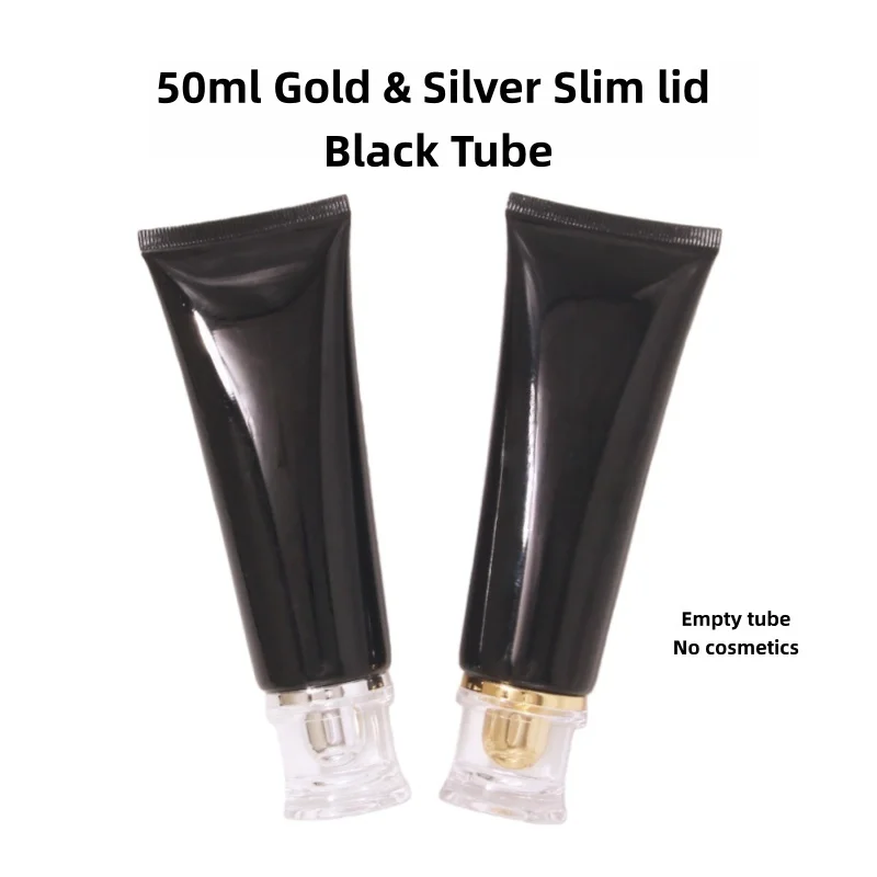 

10 единиц на складе сейчас доступны, тонкая черная трубка на талии, 50 мл, средства по уходу за кожей, косметические упаковочные материалы